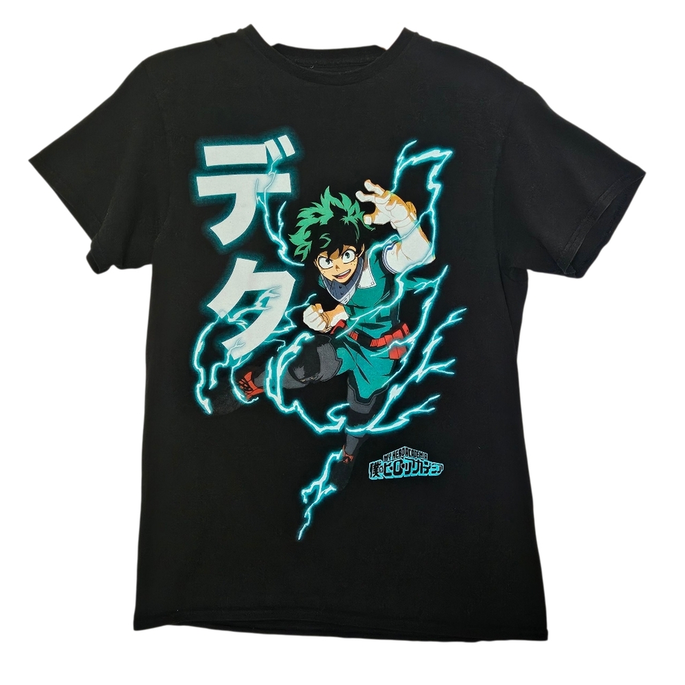 My Hero Academia Deku Smash Shirt Black Size Medium